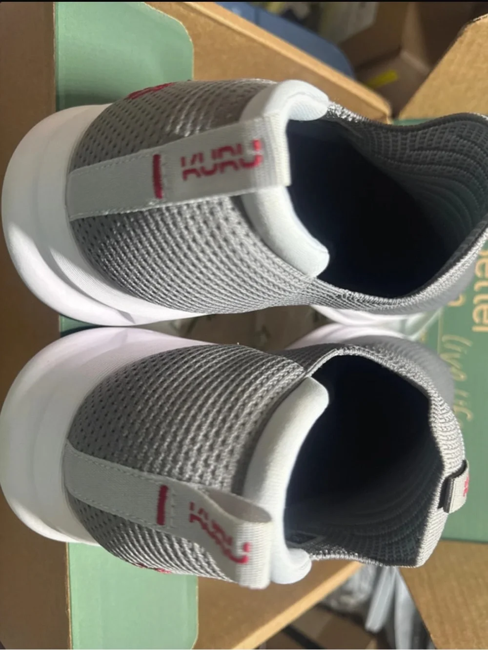 KURU Men's Slip-On Knit Sneakers - Light Gray